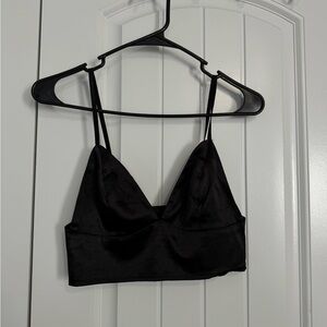 SHEIN Black Satin Bralette